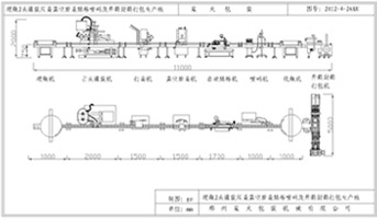 理瓶2頭灌裝壓蓋真空旋蓋貼標(biāo)噴碼及開箱封箱打包生產(chǎn)線